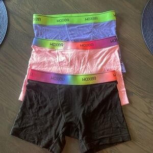 Three woxer boxer briefs boy shorts 3 inch style size small